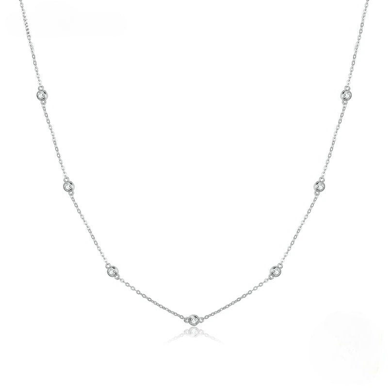 Free 925 Sterling Silver Light Dot Necklace Gift