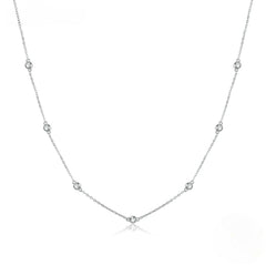 Free 925 Sterling Silver Light Dot Necklace Gift