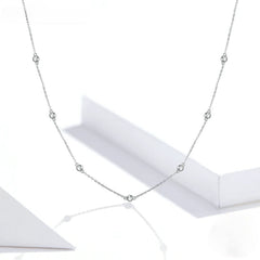 Free 925 Sterling Silver Light Dot Necklace Gift