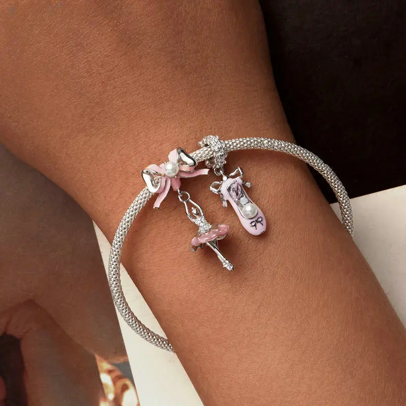 Charm My Life in 925 Silver - Ballet Slipper Pendant