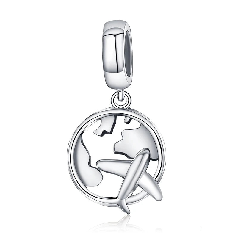 Charm My Life in 925 Silver - Fly The World Pendant