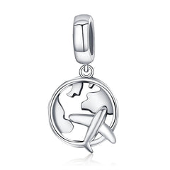 Charm My Life in 925 Silver - Fly The World Pendant