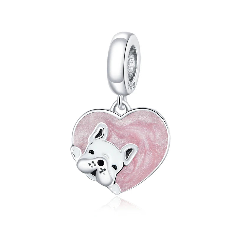 Charm My Life in 925 Silver - Frenchie in Love Pendant