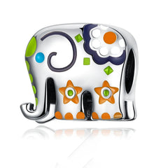 Charm My Life in argento 925 - Elefante colorato