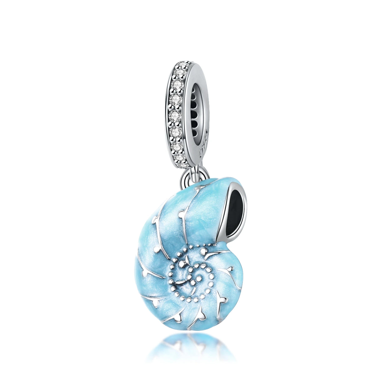Charm My Life in 925 Silver - Ocean Spiral Shell Pendant