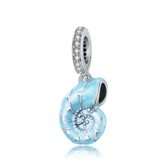 Charm My Life in 925 Silver - Ocean Spiral Shell Pendant