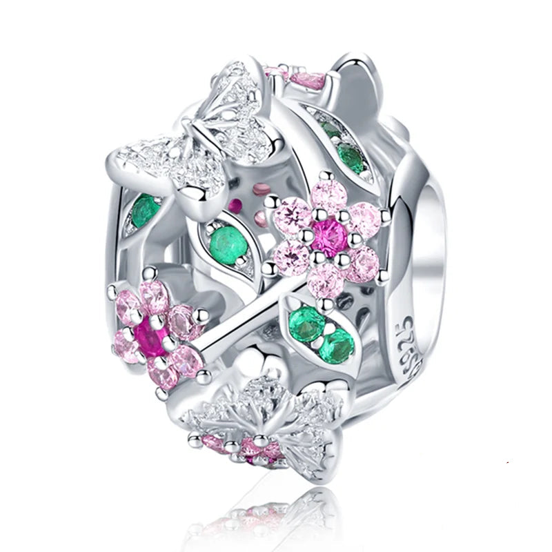 Charm My Life in argento 925 - Charm Giardino delle Farfalle