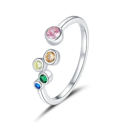 Anello Circle of Colors in argento sterling 925