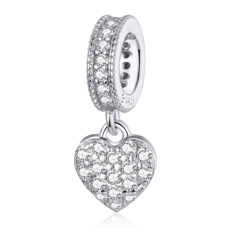 Charm My Life in 925 Silver - Sparkling Heart Pendant