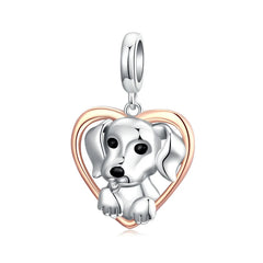 Charm My Life in 925 Silver - Puppy in My Heart Pendant