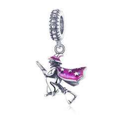 Charm My Life in 925 Silver - Flying Witch Pendant