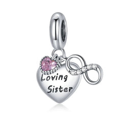 Charm My Life in argento 925 - Ciondolo "Sorella amorevole"