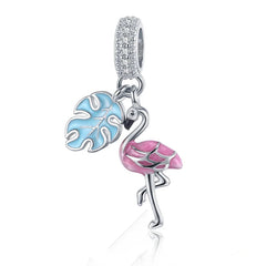 Charm My Life in 925 Silver - Tropical Flamingo Pendant