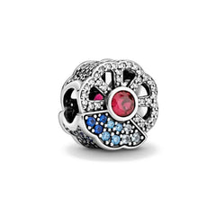 Ciondolo My Life in argento Sterling 925 - Fiore di loto scintillante 