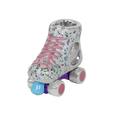 Ciondolo My Life in argento Sterling 925 - Pattini a rotelle glitterati 