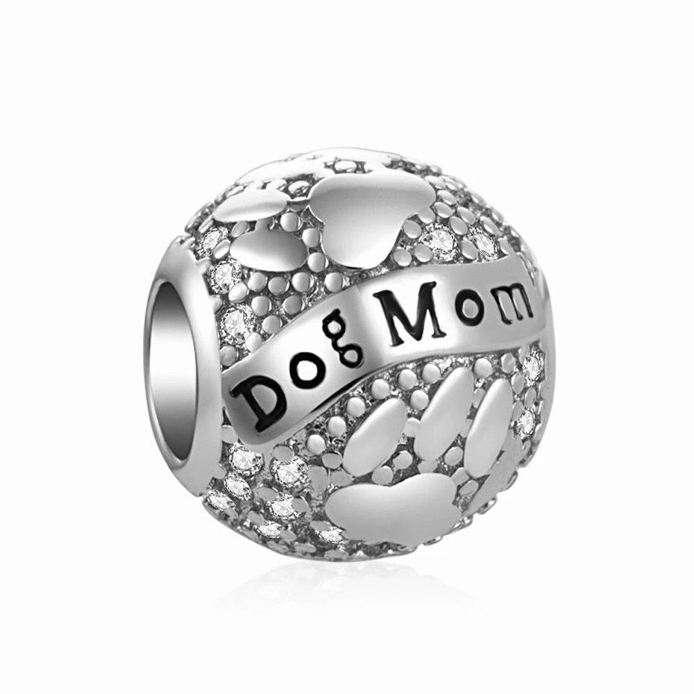 Dog Mom - My Life Charm in 925 Sterling Silver
