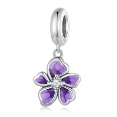 Charm My Life in 925 Silver - Purple Blossom Pendante
