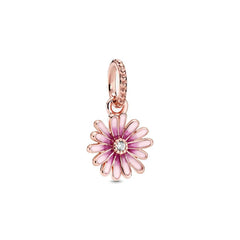 Ciondolo My Life in argento sterling 925 - Ciondolo margherita rosa 