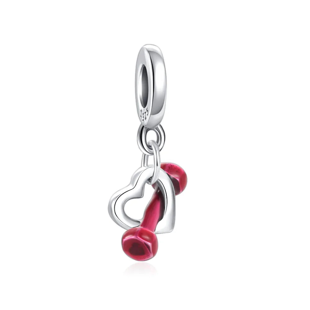 Ciondolo My Life in argento Sterling 925 - Ciondolo Love for Fitness 