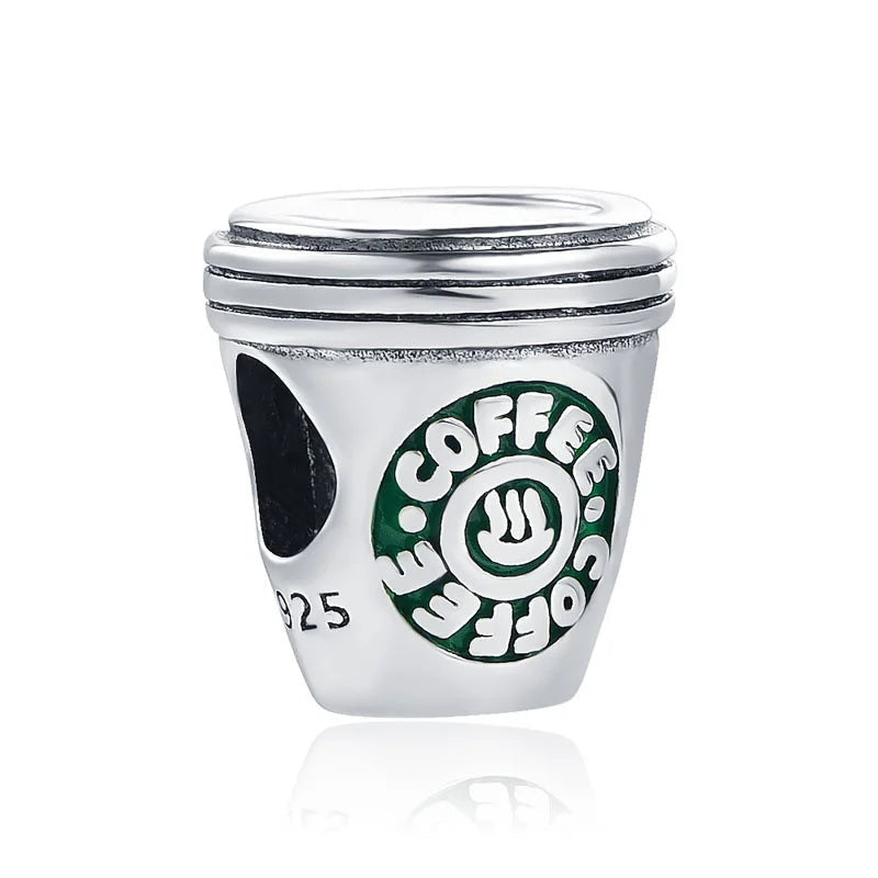 Ciondolo My Life in argento Sterling 925 - Caffè da asporto 