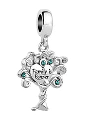 Family Tree Forever Pendant - My Life Charm in 925 Sterling Silver