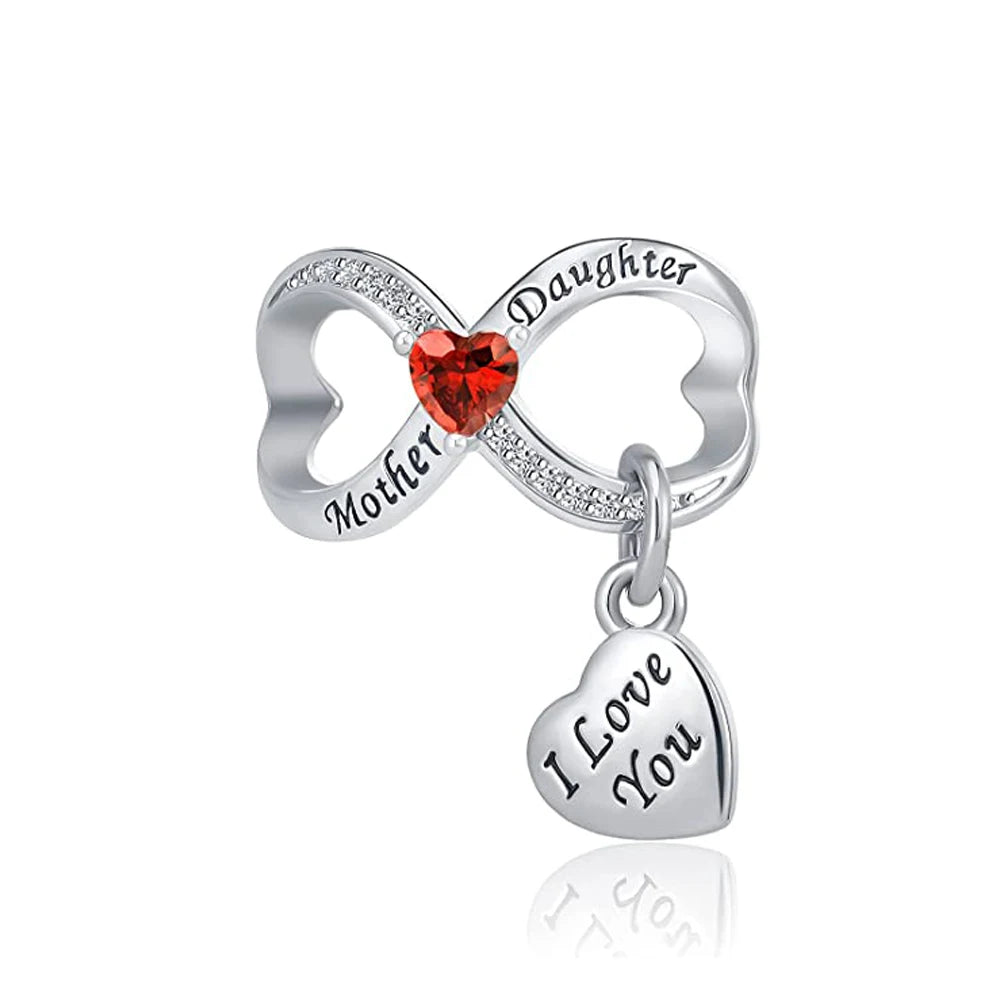 Ciondolo My Life in argento Sterling 925 - Ciondolo per sempre mamma e figlia 