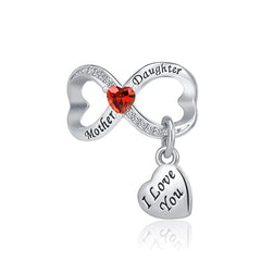 Ciondolo My Life in argento Sterling 925 - Ciondolo per sempre mamma e figlia 