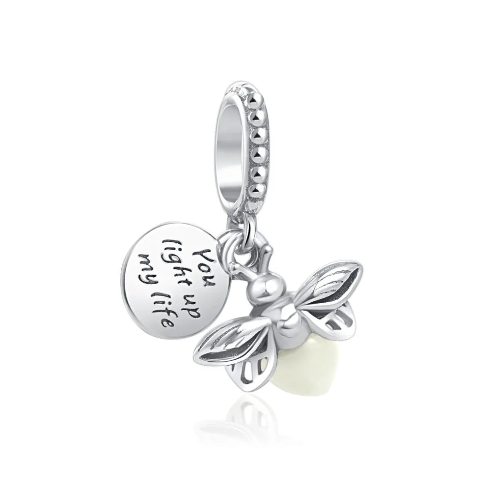 Ciondolo My Life in argento sterling 925 - Ciondolo lucciola luminosa 