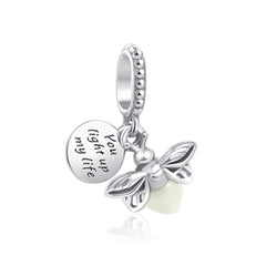 Ciondolo My Life in argento sterling 925 - Ciondolo lucciola luminosa 