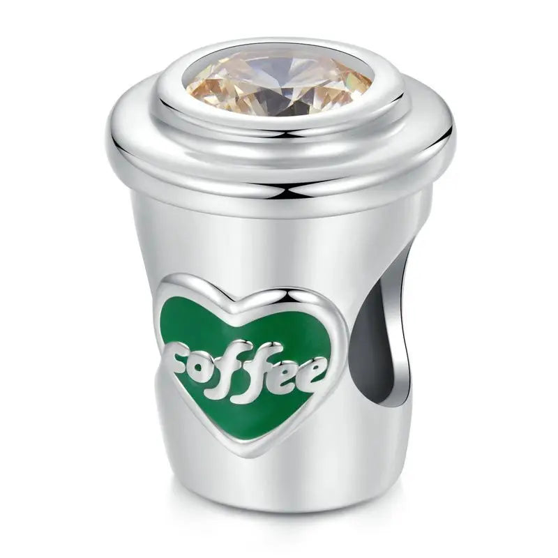La mia vita in argento 925 - Ciondolo caffè da asporto