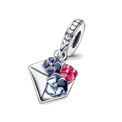 Ciondolo My Life in argento sterling 925 - Lettera floreale 