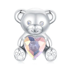 Charm My Life in 925 Silver - Teddy Heart