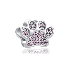Pink Paw Print - My Life Charm in 925 Sterling Silver