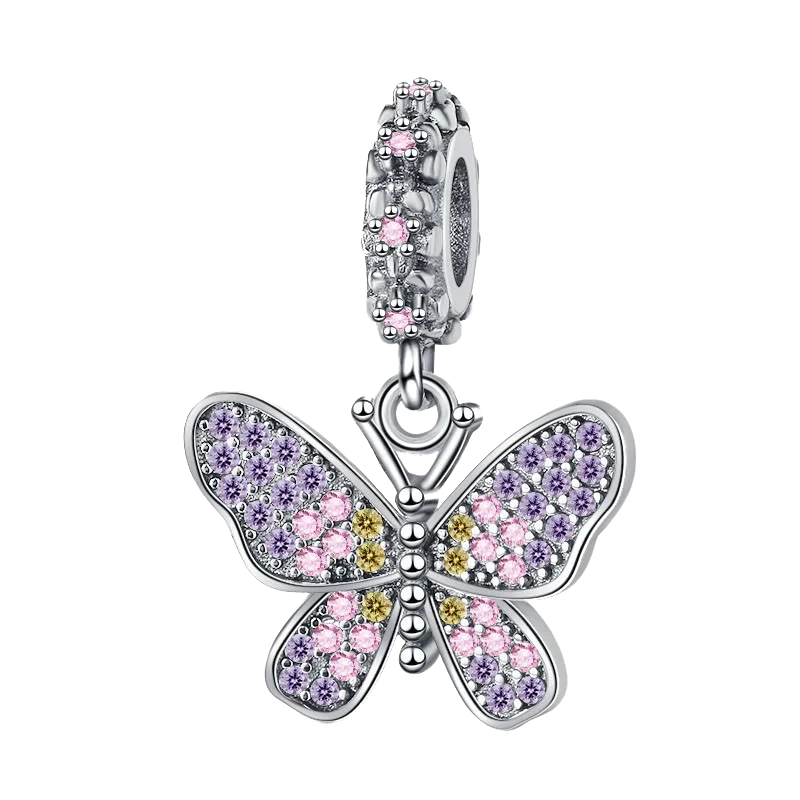 Colorful Butterfly Pendant - My Life Charm in 925 Sterling Silver