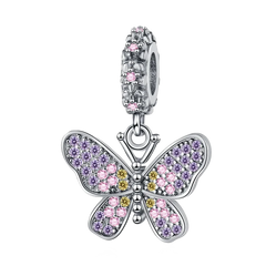 Colorful Butterfly Pendant - My Life Charm in 925 Sterling Silver