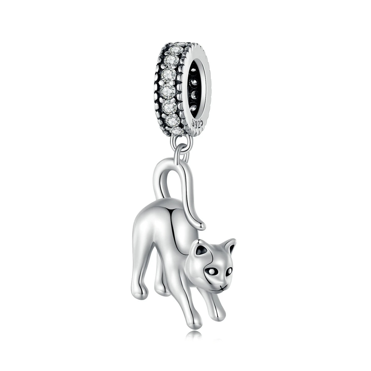 Charm My Life in 925 Silver - Curious Cat Pendant