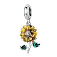 Charm My Life in 925 Silver - Sunflower Bloom Pendant