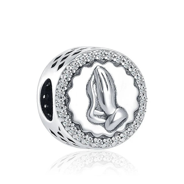 Ciondolo My Life in argento Sterling 925 - Mani in preghiera 