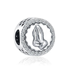 Ciondolo My Life in argento Sterling 925 - Mani in preghiera 