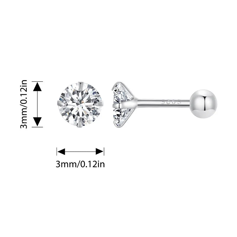 Orecchini Punto Luce in Argento Sterling 925 con Placcatura in Oro