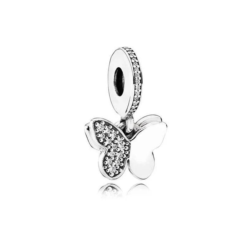 Ciondolo My Life in argento Sterling 925 - Ciondolo a farfalla scintillante 
