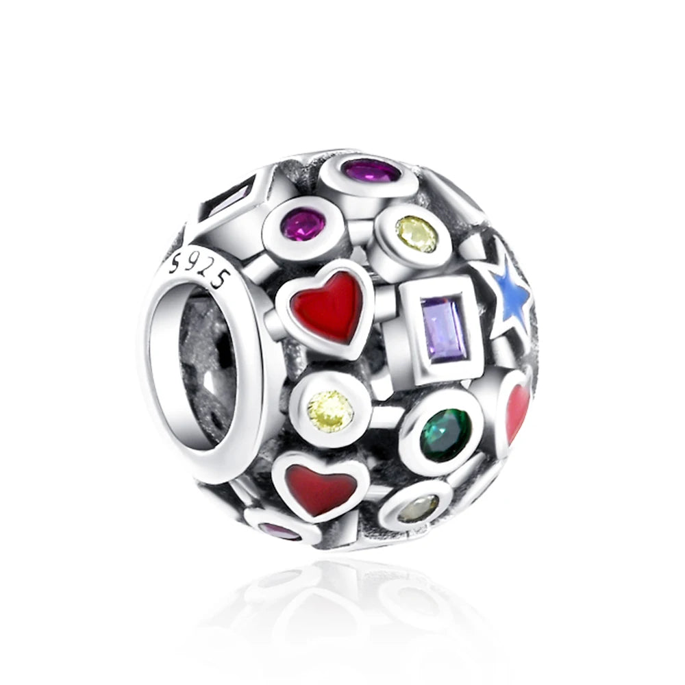 Ciondolo My Life in argento Sterling 925 - Forme colorate 