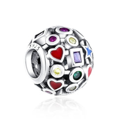 Ciondolo My Life in argento Sterling 925 - Forme colorate 