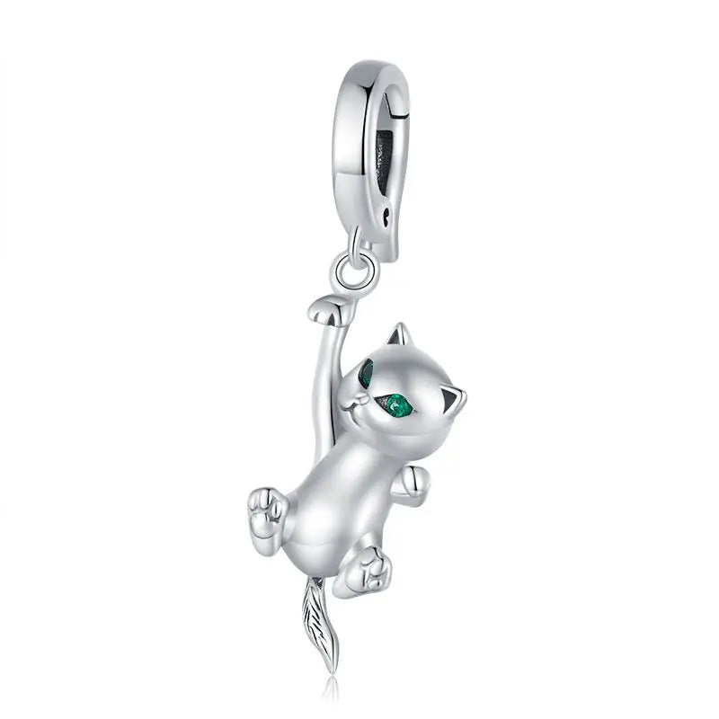 Charm My Life in 925 Silver - Hanging Kitty Pendant