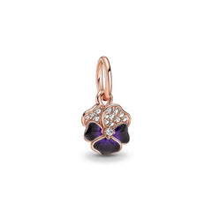 Ciondolo My Life in argento sterling 925 - Fiore di viola del pensiero 