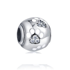 Shiny Paw Trail - My Life Charm in 925 Sterling Silver