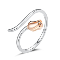 Anello Rosebud in argento sterling 925
