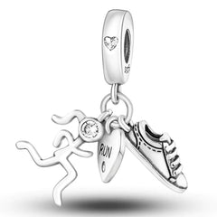 Ciondolo My Life in argento sterling 925 - Ciondolo Runner Spirit 