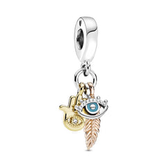 Ciondolo My Life in argento Sterling 925 - Ciondolo con simboli di protezione 