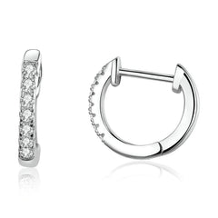 Mini orecchini a cerchio Huggie con zirconi in argento sterling 925